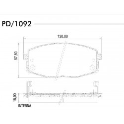 PASTILLAS DE FRENO HYUNDAI CRETA I30 CARENS CEED CERATO SOUL 1.6 - DELANTERA
