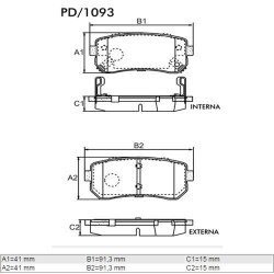 PASTILLAS DE FRENO HYUNDAI ACCENT III I30 IX35 KIA CEED CERATO PRIDE RIO SPORTAGE - TRASERA