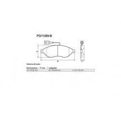 PASTILLAS DE FRENO CITROEN JUMPER FIAT DUCATO BOXER 06/ - DELANTERA