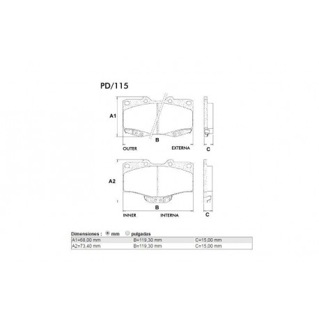 PASTILLAS DE FRENO TOYOTA 4 RUNNER LAND CRUISER HILUX - DELANTERA