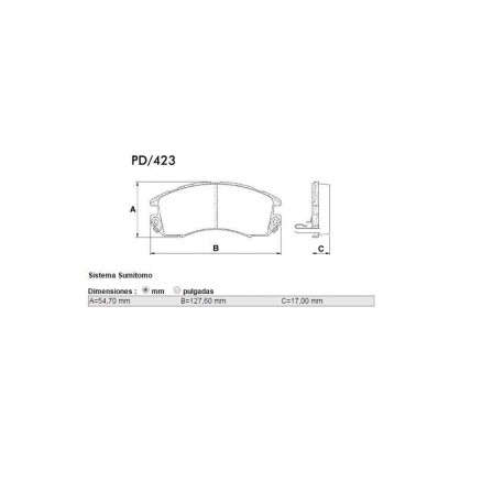 PASTILLAS DE FRENO SUBARU IMPREZA LEGACY - DELANTERA