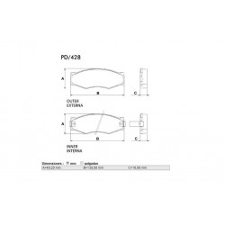 PASTILLAS DE FRENO NISSAN PATHFINDER TERRANO PICK UP 720 - DELANTERA