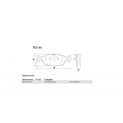 PASTILLAS DE FRENO FORD GALAXY VOLKSWAGEN POINTER - DELANTERA