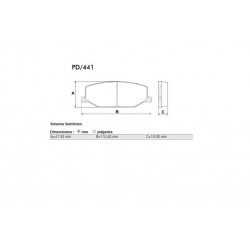 PASTILLAS DE FRENO SUZUKI CARRY JIMMY SAMURAI SJ410 SJ413 SUPER CARRY - DELANTERA