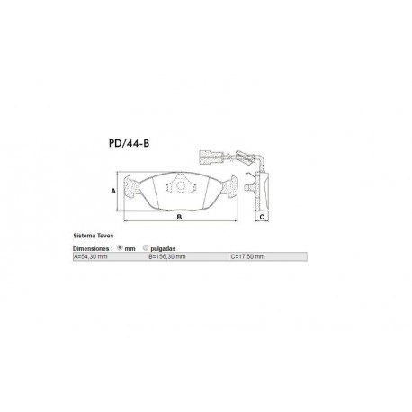 PASTILLAS DE FRENO FORD GALAXY VOLKSWAGEN POINTER QUANTUM - DELANTERA