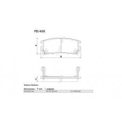 PASTILLAS DE FRENO MITSUBISHI L200 L300 MONTERO PAJERO 90/99 - TRASERA