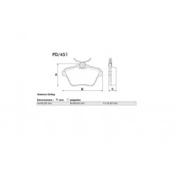 PASTILLAS DE FRENO ALFA ROMEO 156 164 166 - TRASERA