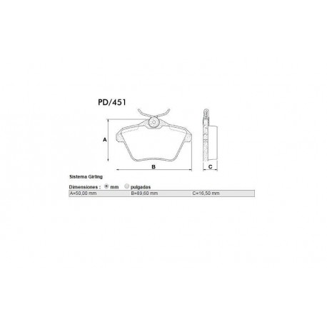 PASTILLAS DE FRENO ALFA ROMEO 156 164 166 - TRASERA