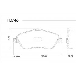 PASTILLAS DE FRENO CHEVROLET CORSA II EVOLUTION MONTANA 1.4 1.8 - DELANTERA