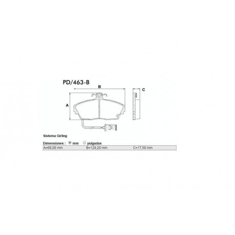 PASTILLAS DE FRENO TATA PICK UP ROVER 816 - DELANTERA