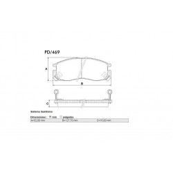 PASTILLAS DE FRENO DODGE CHRYSLER SEBRING MITSUBISHI ECLIPSE EXPO GALANT MIRAGE SPACE WAGON - DELANTERA