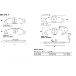 PASTILLAS DE FRENO SSANGYONG KORANDO NEW KORANDO MUSSO 2.0 2.3 2.9 - DELANTERA
