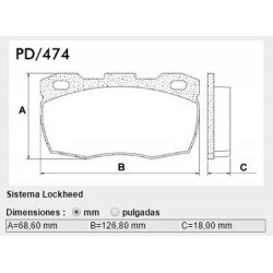PASTILLAS DE FRENO LAND ROVER DEFENDER 90 2.5 TDI - DELANTERA