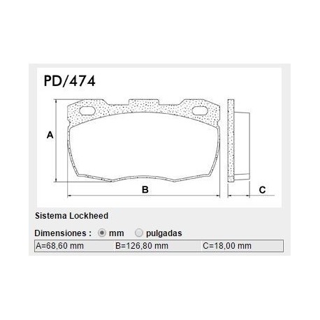 PASTILLAS DE FRENO LAND ROVER DEFENDER 90 2.5 TDI - DELANTERA