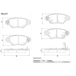 PASTILLAS DE FRENO CHEVROLET ASTRA ZAFIRA - TRASERA