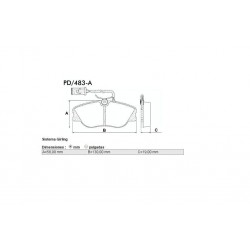 PASTILLAS DE FRENO ALFA ROMEO 155 164 FIAT BARCHETTA COUPE - DELANTERA