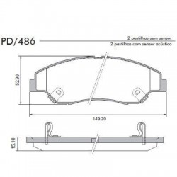 PASTILLAS DE FRENO KIA SPORTAGE 94/ - DELANTERA