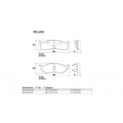 PASTILLAS DE FRENO DODGE INTREPID CHRYSLER NEON - DELANTERA