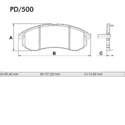 PASTILLAS DE FRENO MITSUBISHI L200 SPORT- 2.5 HPE - 2.5D- OUTDOOR - DELANTERA