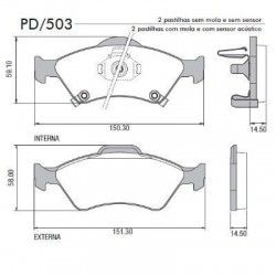 PASTILLAS DE FRENO HONDA FIT - DELANTERA