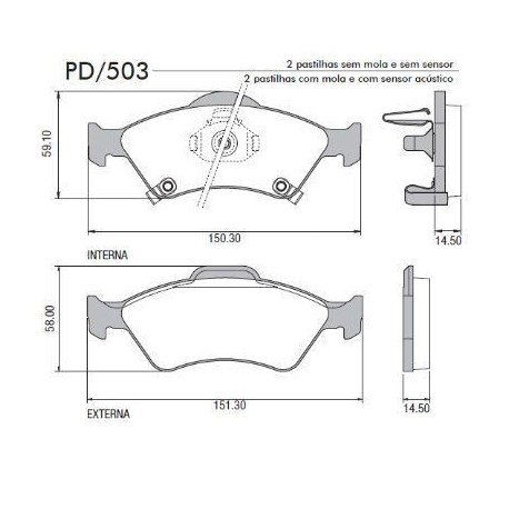 PASTILLAS DE FRENO HONDA FIT - DELANTERA