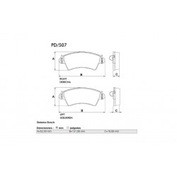 PASTILLAS DE FRENO CITROEN XSARA PEUGEOT 206 307 1.6 - DELANTERA