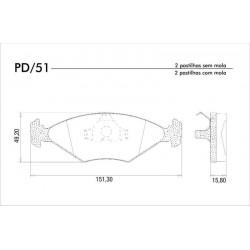 PASTILLAS DE FRENO VOLKSWAGEN GOL COUNTRY - DELANTERA