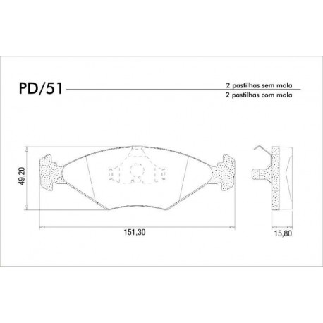 PASTILLAS DE FRENO VOLKSWAGEN GOL COUNTRY - DELANTERA
