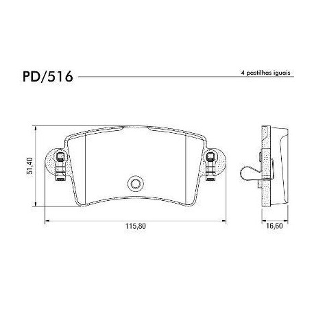 PASTILLAS DE FRENO CHEVROLET MOVANO RENAULT MASTER 1.9 - 2.2 - 2.5 DCI- 2.8D DTI - TRASERA