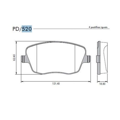 PASTILLAS DE FRENO SEAT CORDOBA IBIZA SKODA FABIA VOLKSWAGEN POLO RODADO 15 02/ - DELANTERA