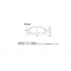 PASTILLAS DE FRENO NISSAN FRONTIER 98/04 PICK UP QUEST X-TERRA 00/02 - DELANTERA
