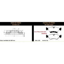 KIT DISCOS DE FRENO Y PASTILLAS CHEVROLET MERIVA (BD9000 + PD/77)