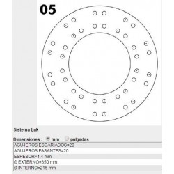 REVESTIMIENTO DE EMBRAGUE (FORRO) AGRALE TRACTOR BX-130/ 150 (SIST. LUK) - AGUJ FRESADOS: 20 - AGUJ PASANTES: 20