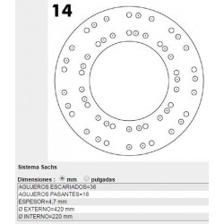 REVESTIMIENTO DE EMBRAGUE (FORRO) SCANIA L-112/ 113 (MOTOR DN-11 203CV ) - AGUJ FRESADOS: 36 - AGUJ PASANTES: 18