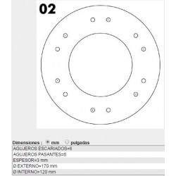 REVESTIMIENTO DE EMBRAGUE (FORRO) FIAT 147/ 147 DIESEL / SPAZIO - AGUJ FRESADOS: 6 - AGUJ PASANTES: 6