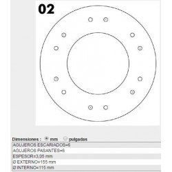 REVESTIMIENTO DE EMBRAGUE (FORRO) CITROEN - AGUJ FRESADOS: 6 - AGUJ PASANTES: 6