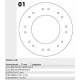 REVESTIMIENTO DE EMBRAGUE (FORRO) FIAT PALIO 1.0 ED/ EDX (96/ ) (SIST. LUK) - AGUJ FRESADOS: 8 - AGUJ PASANTES: 8