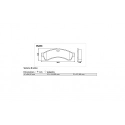 PASTILLAS DE FRENO IVECO DAILY III 06/ - TRASERA