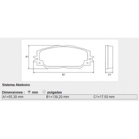PASTILLAS DE FRENO TOYOTA COROLLA PRIUS RAV 4 III 2.2- 2.4 4WD - DELANTERA