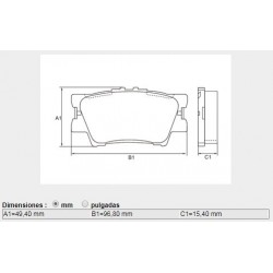 PASTILLAS DE FRENO TOYOTA AURION CAMRY RAV 4 III - 2.4L - 3.5L - 2.2- 2.0I 16V- 2.5 4X4 05/ - TRASERA