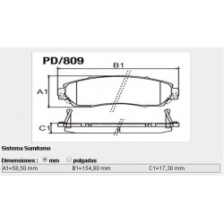 PASTILLAS DE FRENO ACURA RDX HONDA CR-V 07/09 ODYSSEY 05/ - DELANTERA