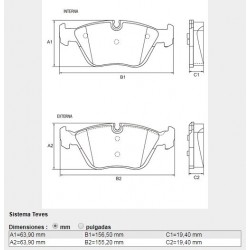 PASTILLAS DE FRENO BMW: M3 (2003 / 2006)  X3 (2004 / 2010)  Z4 (2006 / 2009)
330 (2001 / 2005)