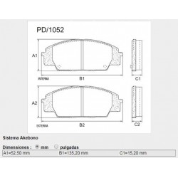 PASTILLAS DE FRENO ACURA RSX 2.0 VTEC - DELANTERA
