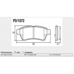PASTILLAS DE FRENO NISSAN FRONTIER X-TERRA 06/ - TRASERA
