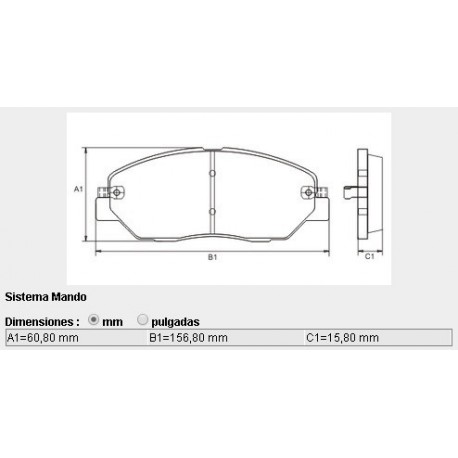 PASTILLAS DE FRENO HYUNDAI GENESIS 3.8 V6 SANTA FE II KIA CARNIVAL V6 2.7 MOHAVE SORENTO SSANGYONG KORANDO 2.0 - DELANTERA