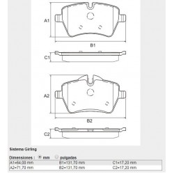 PASTILLAS DE FRENO MINI COOPER COUNTRYMAN S CLUBMAN WORKS I II 1.6 16V - DELANTERA
