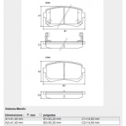 PASTILLAS DE FRENO HYUNDAI ATOS ELANTRA IV I10 IX35 TUCSON KIA PICANTO SPORTAGE III - TRASERA
