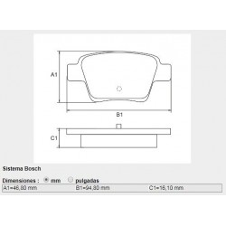 PASTILLAS DE FRENO CITROEN C4 COUPE GEELY EMGRAND 7 1.8 PEUGEOT 307 04/ - TRASERA