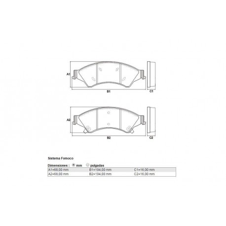 PASTILLAS DE FRENO FORD RANGER 2.2 - DELANTERA