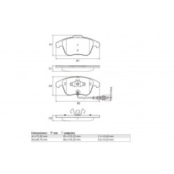 PASTILLAS DE FRENO AUDI A4 A5 VOLKSWAGEN TIGUAN 07/ - DELANTERA